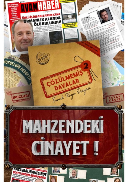 Davalar Dedektiflik Suç Çözümleme Oyunu Faruk Kaya Dosyası - Gizem Bulmaca Cinayet Çözme Kutu Oyunları - Katil Bulma Dedektif Oyunu - Suçlu Kim, Cinayeti Çözebilir Misin? (Dava-2)
