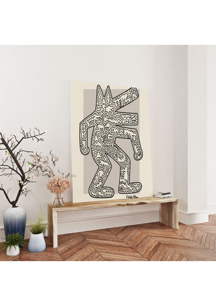 Modern Sanatsal Tablo Keith Haring Duvar Dekorasyonu Kanvas Tablo Salon Dekorasyonu