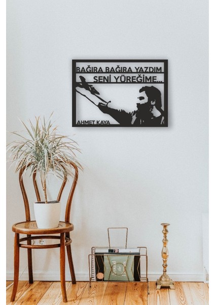 Ahmet Kaya Bağıra Bağıra Yazdım Seni Yüreğime Mdf Tablo