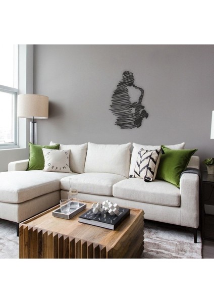 Saksafon Ahşap Mdf Lazer Kesim Tablo modelleri