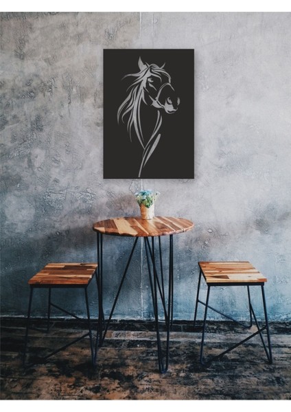 At Horse Silüet Tablo Ahşap Mdf Lazer Kesim Tablo fiyatları
