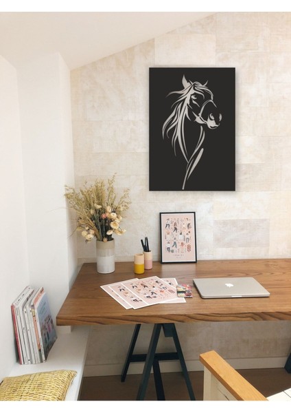 At Horse Silüet Tablo Ahşap Mdf Lazer Kesim Tablo fırsatları