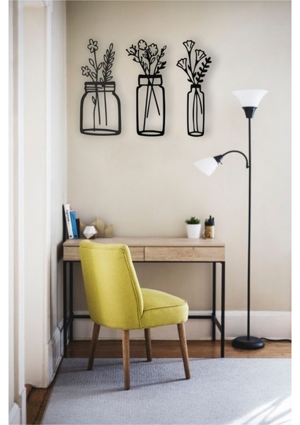 Vazo Çiçek Dekor Tablo Mdf Lazer Kesim modelleri