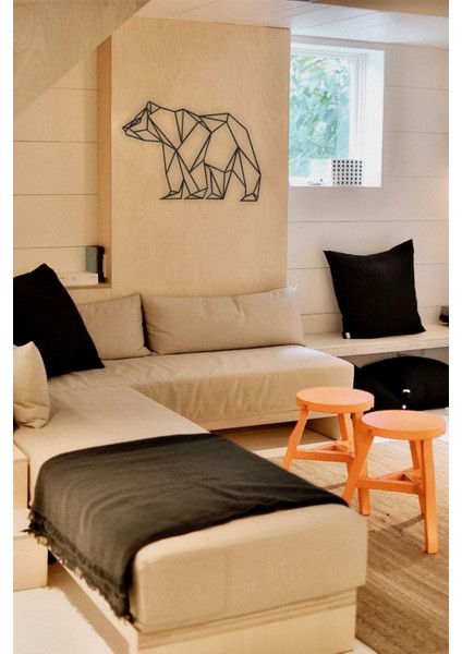 Panda Geometrik Ayı Tablo Ahşap Mdf Lazer Kesim fiyatları
