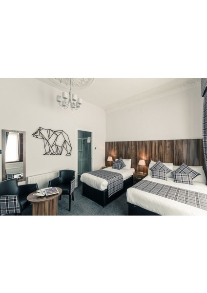 Panda Geometrik Ayı Tablo Ahşap Mdf Lazer Kesim modelleri