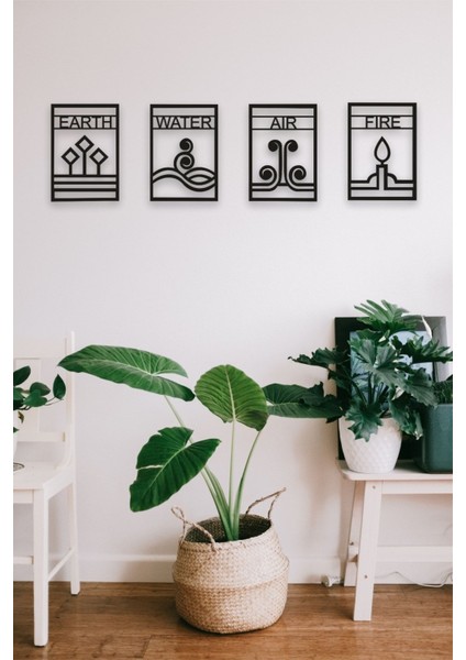 4 Element Tablo Ahşap Mdf Lazer Kesim modelleri