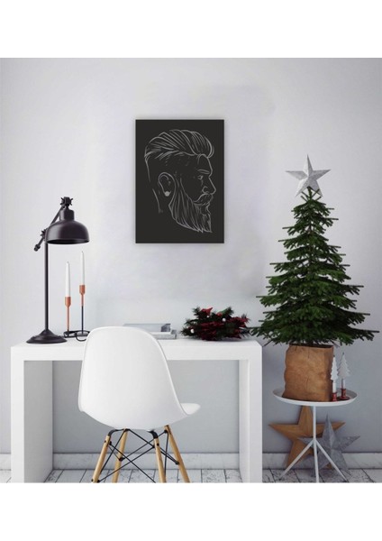 Sakallı Erkek Silüet Tablo Ahşap Mdf Lazer Kesim fiyatları