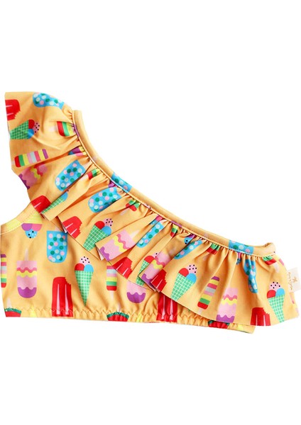 Uv Korumalı Ruffle Tek Omuz - Ice Cream
