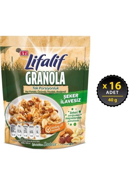 Lifalif Granola Kuruyemişli 40 G x 16 Adet