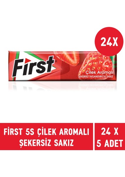 Çilek Aromalı Sakız 13,5 gr - 24 Adet