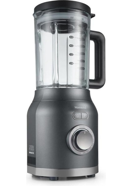 Gri Homend Art Food 4925 Table Blender 1200 Watt + Metal 1 - 2 L  Çelik