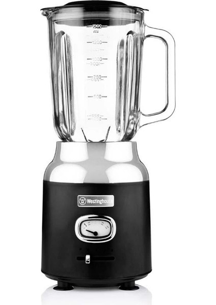 Metal Retro Sürahi Blender Siyah 1,5 L Siyah Paslanmaz Çelik 3 Ka