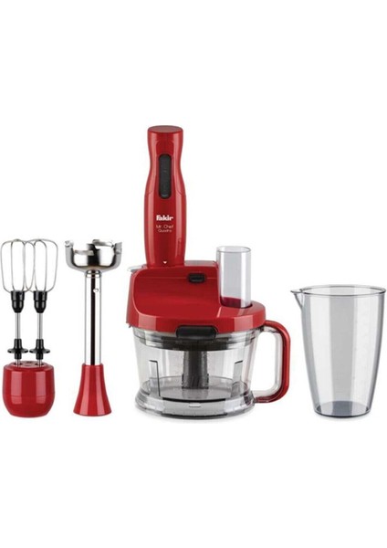 1200 Watt + Mr Chef Quadro Blender Set - Kırmızı E 50 Hz / 60 Hz Metal 220 - 240 V Beyaz Pamu