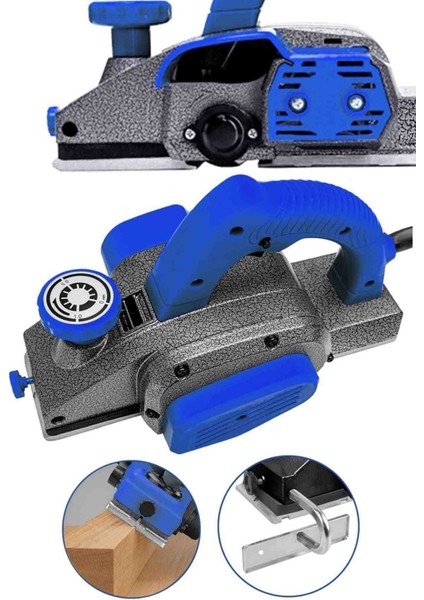 İyisi Yok Planya Rende Makinası 1000-5200 Watt Motor Metal Şanzıman Çift Bıçaklı Mavi 1011 fiyatları
