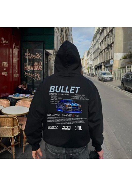 Nissan Bullet Cars Sweatshirt Siyah