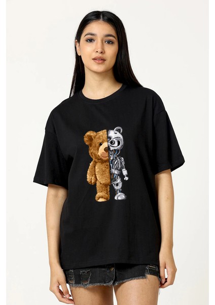 Kadın Pamuk T-Shirt Baskılı Siyah fiyatları