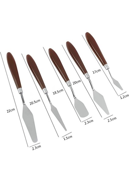 Resim Spatula Set Metal Spatula 5'li Pasta Paleti indirimleri