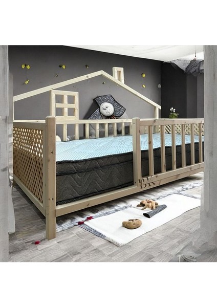 Delux Doğal Ahşap Montessori Bebek ve Çocuk Karyolası modelleri