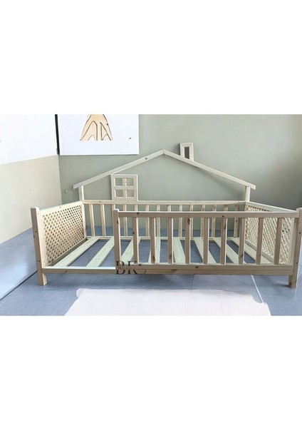 Delux Doğal Ahşap Montessori Bebek ve Çocuk Karyolası indirimleri