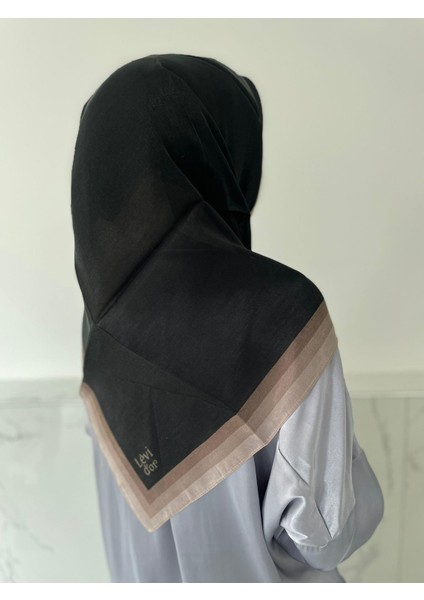 Levi'dor Kehribar Eşarp Siyah-Kahve LTR0218