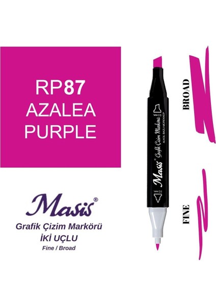 Twin Çift Uçlu Marker Kalemi 87 Azalea Purple