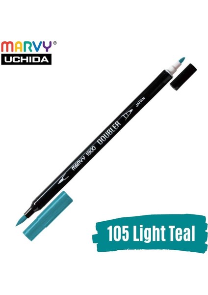 Artist Brush Pen 1800 Çift Taraflı Firça Uçlu Kalem 105 Light Teal
