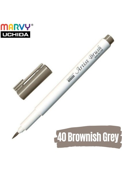 Artist Brush Pen 1100 Firça Uçlu Kalem 40 Brownish Grey