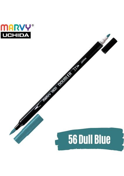 Artist Brush Pen 1800 Çift Taraflı Firça Uçlu Kalem 56 Dull Blue