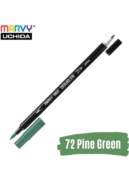 Artist Brush Pen 1800 Çift Taraflı Firça Uçlu Kalem 72 Pine Green