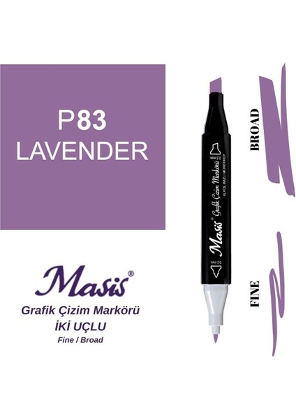 Twin Çift Uçlu Marker Kalemi 83 Lavender