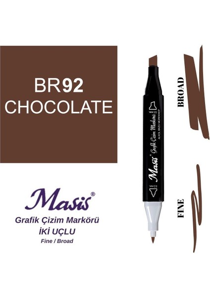 Twin Çift Uçlu Marker Kalemi 92 Chocolate