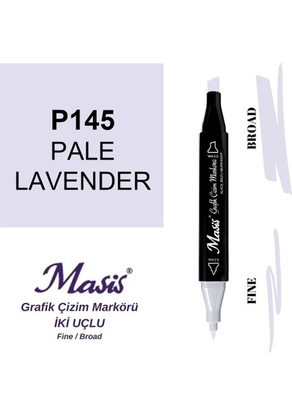 Twin Çift Uçlu Marker Kalemi 145 Pale Lavender
