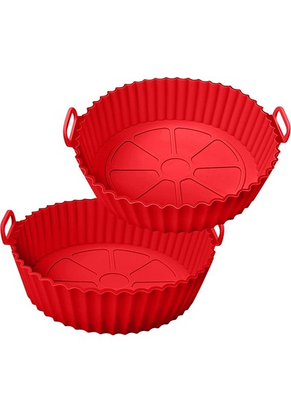 Hava Fritöz Silikon Pot Hava Fritöz Silikon Gömlekleri Güvenli Yapışmaz Hava Fritözler Sepet Fırın Aksesuarları, 3.6to 6.8qt Hava Fritöz (Yurt Dışından)