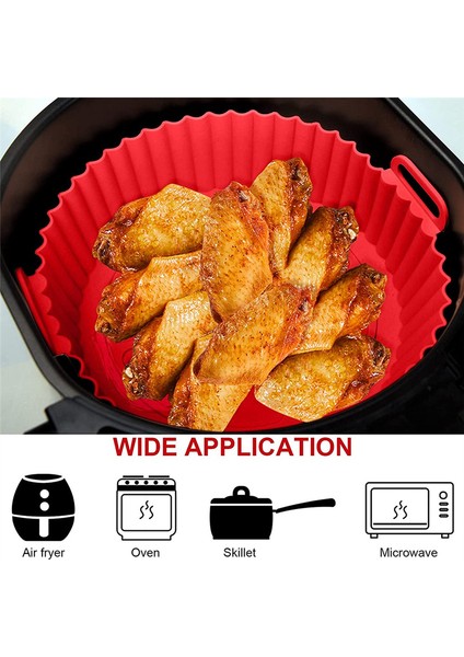 Hava Fritöz Silikon Pot Hava Fritöz Silikon Gömlekleri Güvenli Yapışmaz Hava Fritözler Sepet Fırın Aksesuarları, 3.6to 6.8qt Hava Fritöz (Yurt Dışından) modelleri
