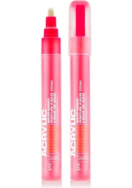 Akrilik Markör Ince Uç 2mm Fire Red (Fluo) F3000