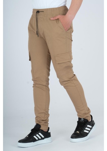 Erkek Kargo Cepli Eşofman Belli Esnek Okul Pantolonu