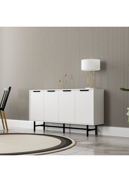 Blanco 145 cm (Metal Ayaklı) Modern Konsol