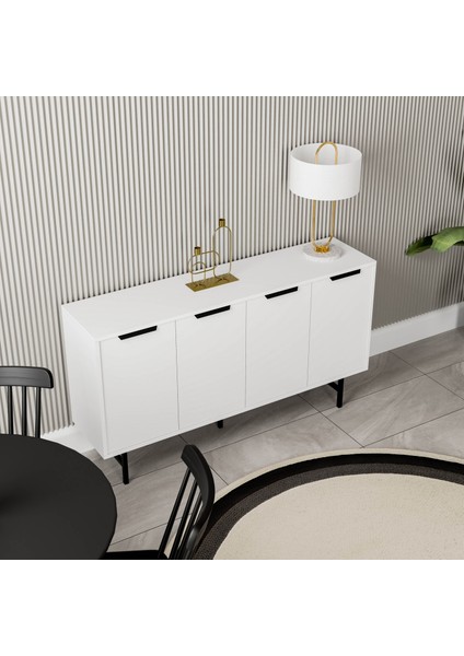 Blanco 145 cm (Metal Ayaklı) Modern Konsol