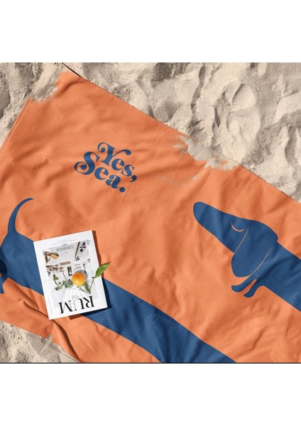 Dachshund - Köpekli Plaj Havlusu - Microfiber