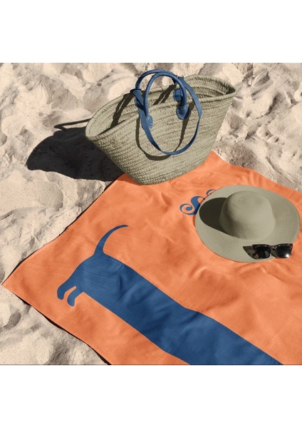 Dachshund - Köpekli Plaj Havlusu - Microfiber