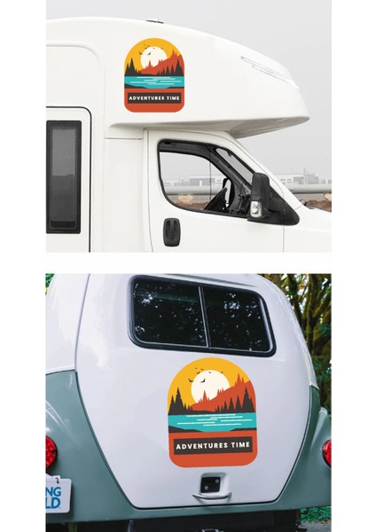 Dağ Orman Doğa Kamp 4x4 Offroad Araba Oto Karavan Sticker 00115