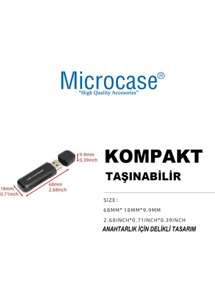 USB 3.0 Çift Yuvalı 512 GB Destekli Tf / Sd Kart Okuyucu AL4474