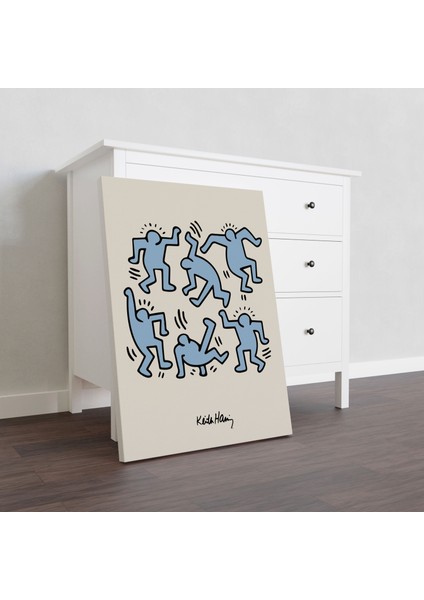Modern Sanatsal Tablo Keith Haring Duvar Dekorasyonu Kanvas Tablo Salon Dekorasyonu