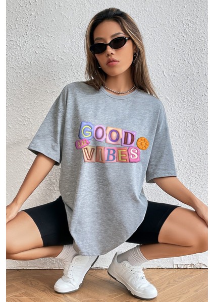 -Kadın Pamuk Oversized T-Shirt