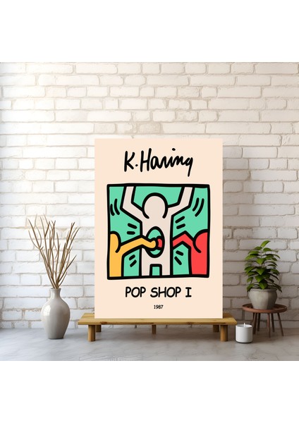 Pop Art Keith Haring Sanatsal Tablo Salon Duvar Dekorasyonu Oda Dekorasyonu Duvar Tablosu