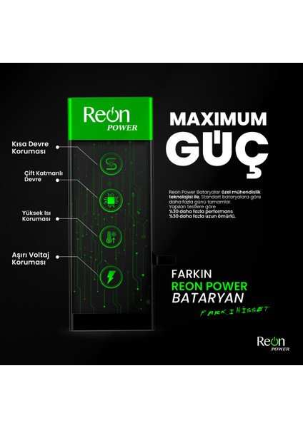 Apple iPhone 7g Batarya Çift Devre Korumalı Yüksek Amper 2500 mAh