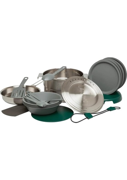 The Full Kitchen Base Camp Cook Set - Paslanmaz Çelik Kamp Pişirme Seti 3.5l  3.7qt