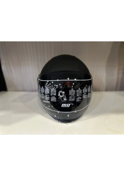 Kask Mts FX-101 Deri Kaplama Siyah Çenesiz