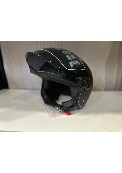 Kask Mts FX-101 Deri Kaplama Siyah Çenesiz