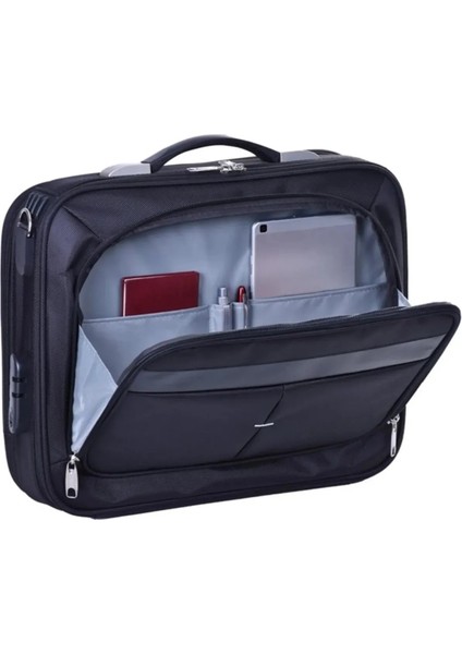 Laptop Çantası Notebook Çantası Kasalı Korumalı Laptop Çantası Askılı Lüx Kasalı Evrak Çantası 16"